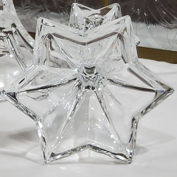 4 DePlomb Crystal Fire Star Six-point Candle Holders USA celestial taper candle - Picture 8 of 10